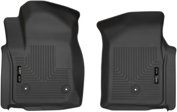 Husky Liners - Weatherbeater | Fits 2019-2023 Chevrolet Silverado 1500, 2019-2023 GMC Sierra 1500 (Standard Cab)| Front Row Liner, Black | 13201
