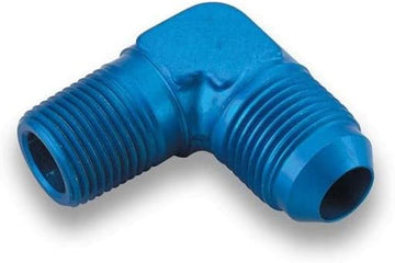 Earl's 982213 Blue Anodized Aluminum -12 AN Male to 1/2" NPT 90-Degee Elbow