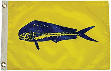 Taylor Made Products, Fisherman's Catch Flag, Fish Pennant, Nylon, 12 inch x 18 inch Dolphin