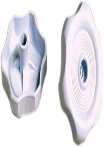 RV Designer Collection H715 White 1/2 Inch Plastic Shaft Knob 1/2 inch Shaft White