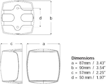 HELLA 959908001 '9908 Series' PRO Multivolt 9-33V DC 2 NM LED Starboard Navigation Light with Colored Outer Lens and Black Shroud