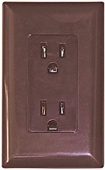 Valterra Diamond Group by DG15BRVP Decor Receptacle with Cover - 15A, 125V, Brown Quantity 1