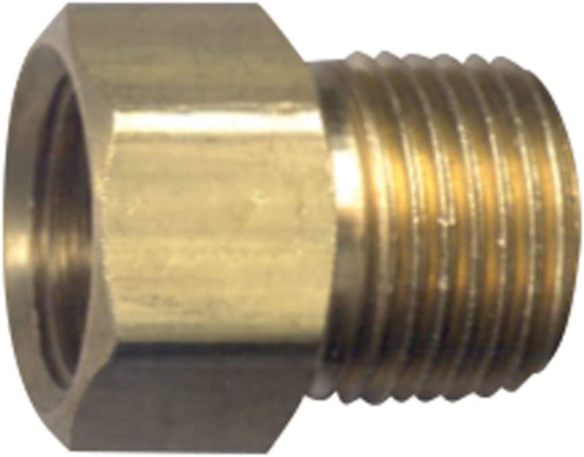 JR Products 07-30045 Inverted Flare To Mpt Connector With Check Valve - 1/4"