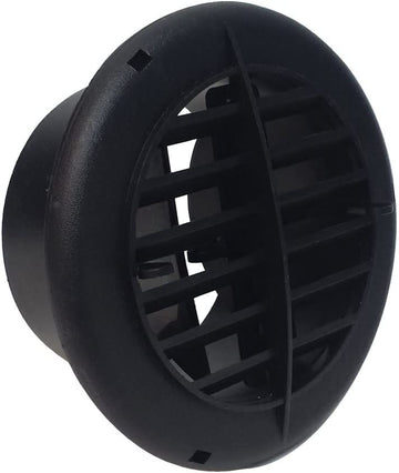 Valterra A10-3353VP Rotating/Dampered Heating and A/C Register - 4" ID x 5-3/8" OD, Black