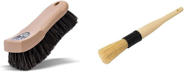 Chemical Guys Acc_S95 Long Bristle Horse Hair Leather Cleaning Brush & Acc_S90 Boar’s Hair Detailing Brush