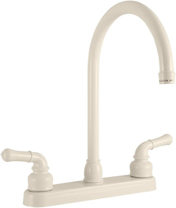 Dura Faucet (DF-PK330HC-BQ) RV J-Spout Kitchen Faucet (Bisque Parchment)