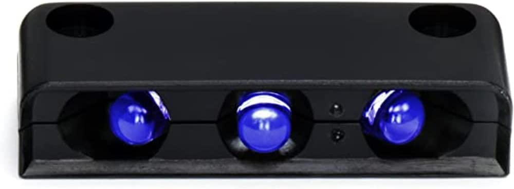 Innovative Lighting 3 LED Step Light, Surface Mount Black Case Blue LED