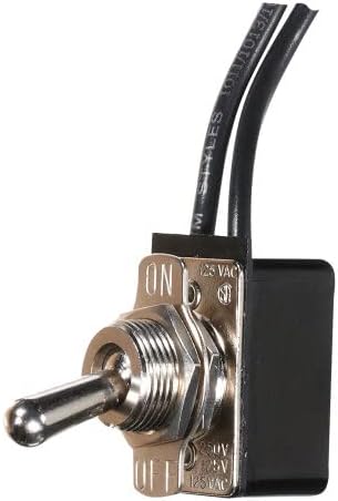 RV Designer S721, Toggle On/Off Switch - with 6" Leads, 8 Amp - 125VAC