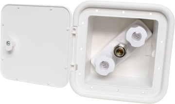 Valterra Phoenix Faucets by PF247201 Spray-Away Two-Handle Hot and Cold Outlet with Quick Connect - White