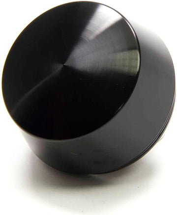 Wheel Center Cap, 1.967 in OD, Snap in, Aluminum, Black Anodize, Each