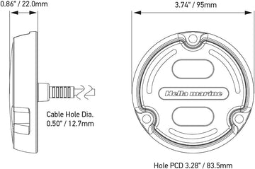 HELLA APELO A2 RGB UNDERWATER LIGHT 3000 LUMENS BLACK