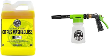 Chemical Guys CWS_301 Citrus Wash & Gloss Foaming Car Wash Soap & ACC_326 TORQ Foam Blaster 6 Foam Wash Gun (Car Wash, Home Wash & Boat Wash Foam Cannon that Connects to Any Garden Hose)