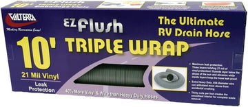 Valterra D04-0050 EZ Flush Silver 10' Triple Wrap Drain Hose 10 Foot