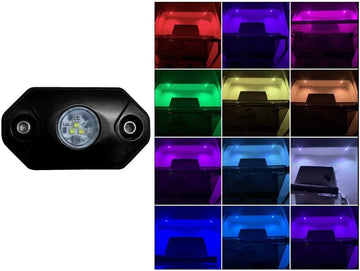Black Oak Rock Accent Light - RGB - Black Housing