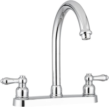 Dura Faucet (DF-PK340L-CP) RV Non-Metallic J-Spout Kitchen Faucet (Chrome)