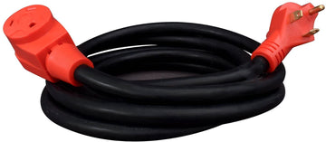 Valterra Mighty Cord RV 30-Amp Extension Cord, 15-Foot Power Extension Cord, Red 15' 30 Amp