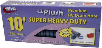 Valterra D04-0043 EZ Flush Slate Blue 10' Super Heavy Duty Drain Hose 10 Foot