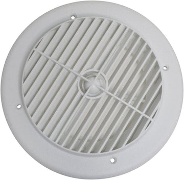 Valterra A10-3355VP Rotating Heating and A/C Register - 4" ID x 7" OD, White