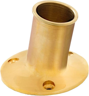 Whitecap Top-Mounted Flag Pole Socket Polished Brass - 1" ID [S-5002B]