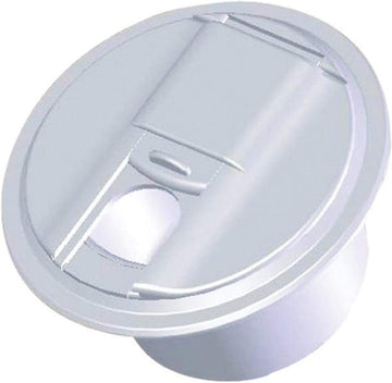 RV Designer (B101) White Universal Round Electrical Cable Hatch