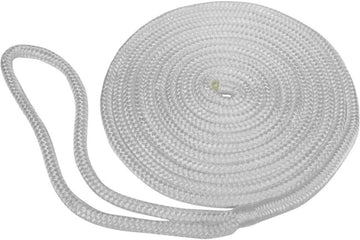 Taylor Made Products Premium Double Braided Nylon Dock Line, 15', 3/8", White