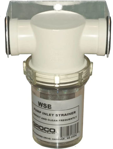 GROCO 1 1/4 PUMP STRAINER AND BRACKET