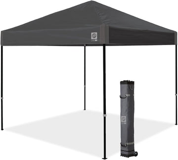 E-Z UP Ambassador Instant Shelter Canopy, 10 by 10', Steel Gray Steel Gray Shelter Canopy