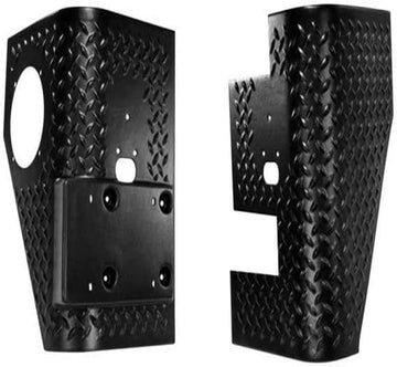 Rugged Ridge 11650.02 Black Diamond Plate Rear Tall Corner - Pair