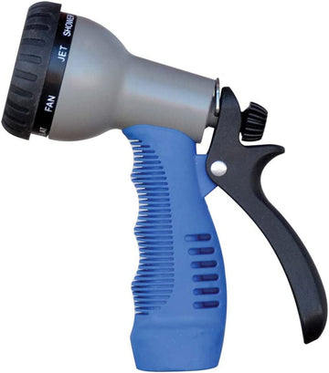 HoseCoil Rubber Tip Nozzle w/9 Pattern Adjustable Spray Head & Comfort Grip