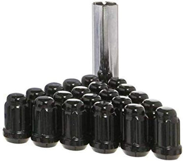West Coast Wheel Accessories 14X1.5 Bulge Acorn Spline Lug Nuts 1.38" 5 Lug Install Kit Black