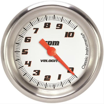 Classic Instruments - Velocity Wht 2 5/8In Tachometer Fs (VS383WAPF)