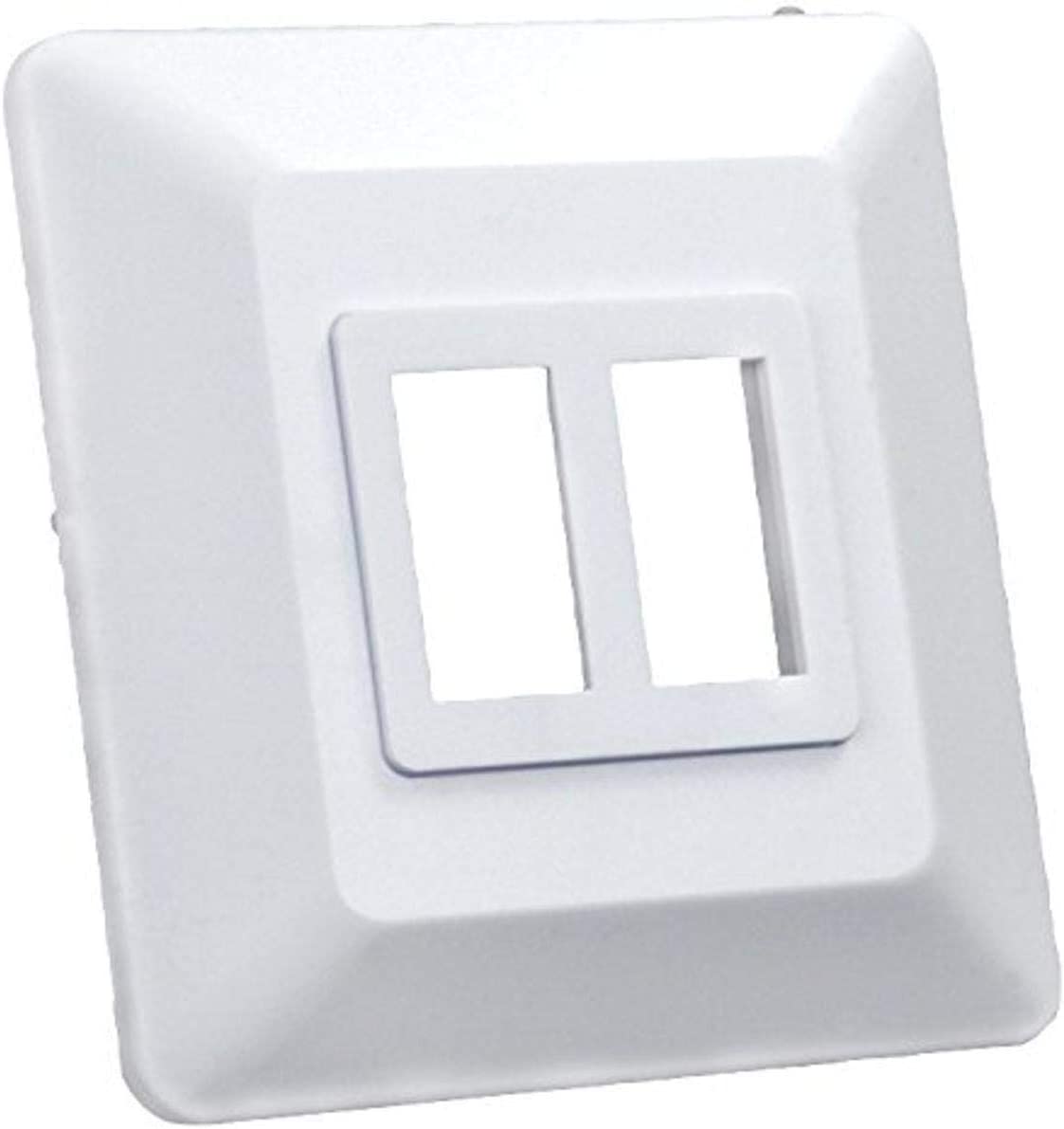 JR Products 13615 White Double Switch Base and Face Plate