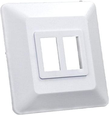 JR Products 13615 White Double Switch Base and Face Plate