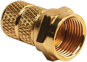 RV Designer Collection T183 Gold Converter for RG59 Cable, (Pack of 2)