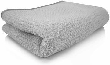Chemical Guys MIC_781_01 Waffle Weave Gray Matter 70/30 Blend Microfiber Drying Towel with Silk Edging (25" x 36") 25" x 36" Gray
