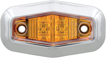 Optronics MCL13ATRS Mini Sealed 2-LED Marker/Clearance Light with Chrome Bezel - Yellow