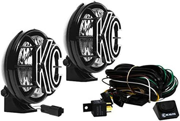 KC Hilites 451 Apollo Pro 5" 55W Round Driving Light Kit with Polymax Housing - Pair , White Spread Pair