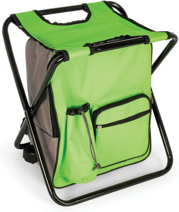 Camco 51909 Camping Stool Backpack Cooler - Green