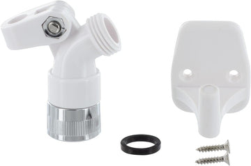 Valterra Phoenix Faucets by PF276003 Swivel Shower Connector and Wall Bracket for Handheld Shower - White 1