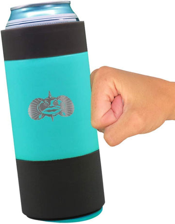 Toadfish Tall 16oz Can Cooler-Non-Tipping Suction Cup Can Cooler - (Teal)
