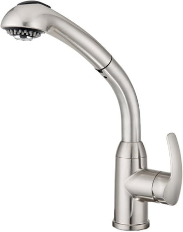 Dura Faucet (DF-NMK861-SN) RV Hi-Rise Pull-Out Kitchen Faucet (Brushed Satin Nickel)