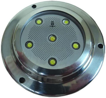 Round High Output Underwater - 12 Watt - Blue LED w/SS Bezel - Pkgd.