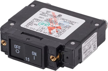 Blue Sea Systems Circuit Breaker C-Series Flat Rocker 15A AC UL489