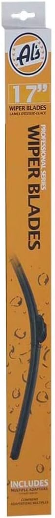 All Season Universal Windshield Wiper Blade, Firmly Adheres to Windshield, Streak Free Wipe, Works on 99% of All Vehicles from Cars, Trucks, and SUVs, Wiper Blade 17” (Pack of 1), Al’s Liner ALS-WB17 17"