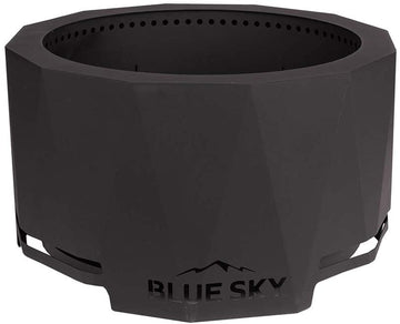 Blue Sky Outdoor Living 33” Steel Mammoth Patio Smokeless Fire Pit, Firewood and/or Wood Pellet Burning, Black (PFP3318)