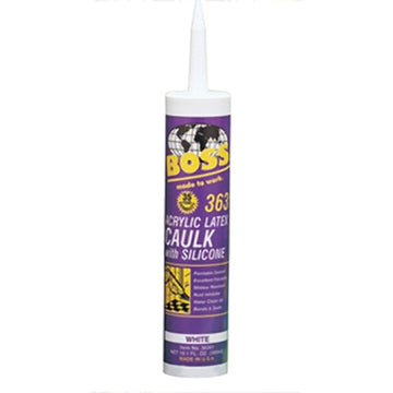 RV Motorhome Interior Exterior Acrylic Latex Caulk, White, 10.1 oz