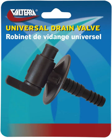 Valterra LLC A012025BKV Universal Drain Valve, 3/, Black