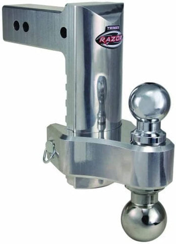 TRIMAX TRZ8AL-HD Razor 8" Heavy-Duty Aluminum Adjsutable Drop Hitch, Pin and Clip