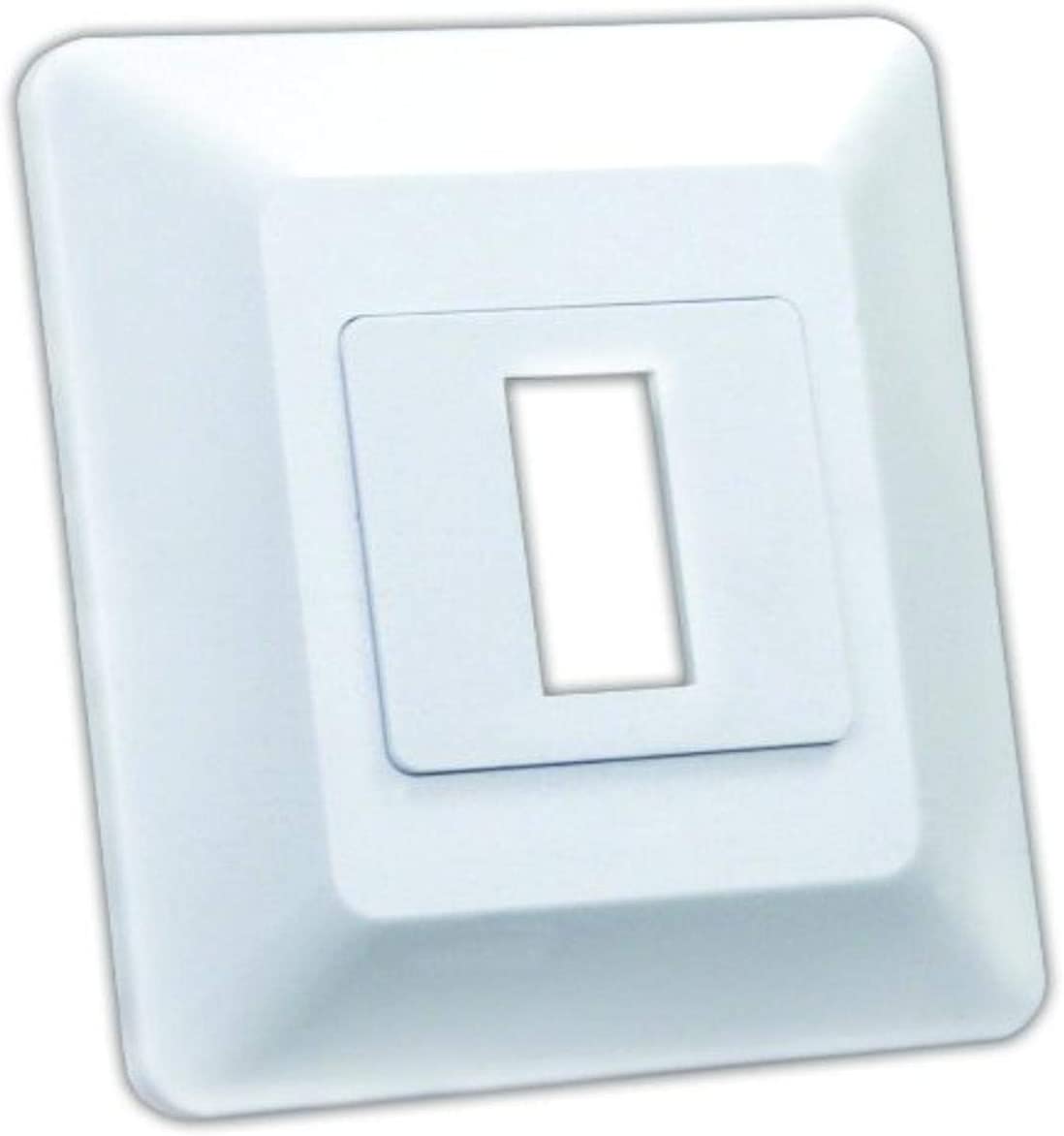JR Products 13605 White Single Switch Base and Face Plate