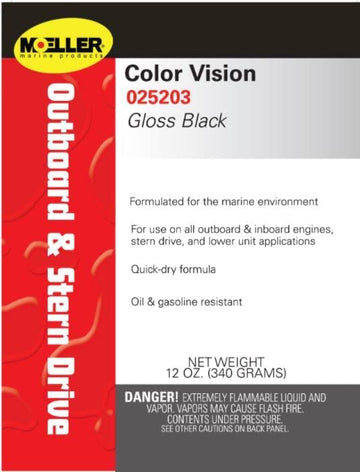 Moeller Marine 025203 Color Vision Paint Color: Gloss Black Each